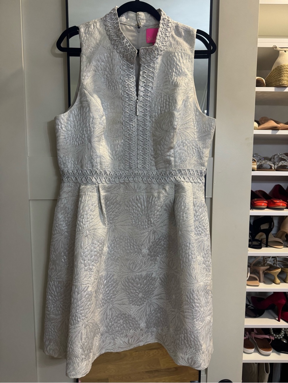 Lilly Pulitzer White Sleeveless Textured Fit-and-Flare Mini Dress